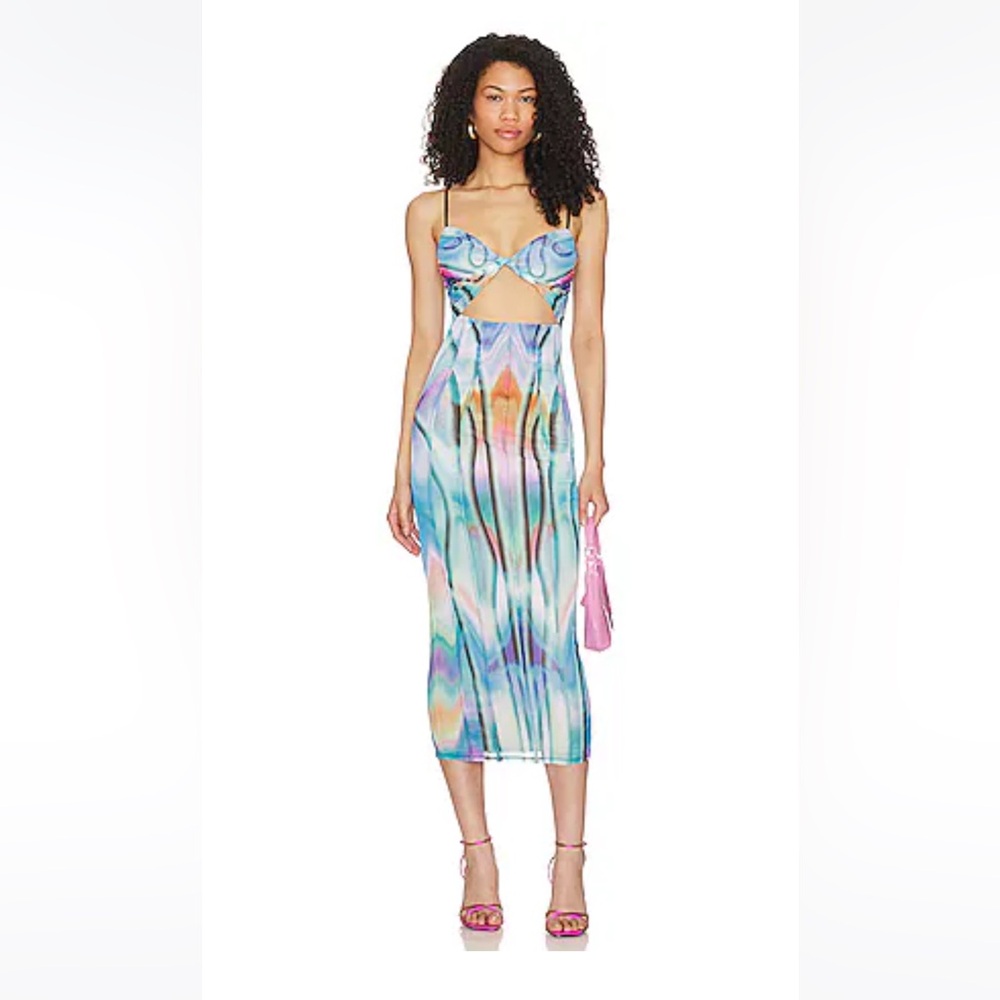 AFRM Vibrant Strappy Midi Dress